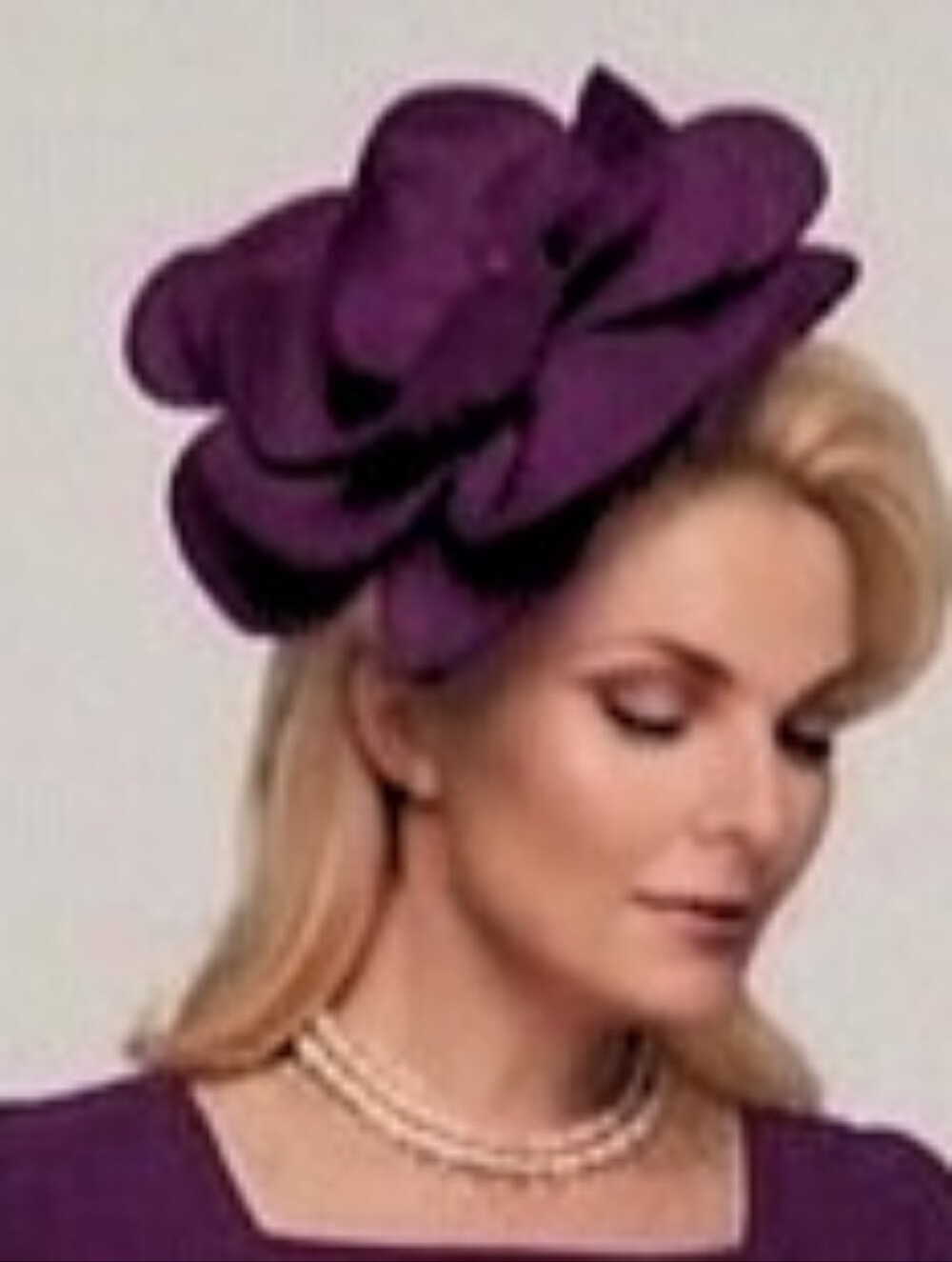 Beloved Millinery Elegant Feminine Purple Floral Fascinator Headpiece for Women